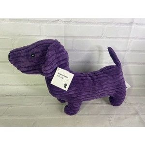 Flying Tiger Copenhagen Dachshund Hound Dog Puppy Purple Plush Stuffed Animal